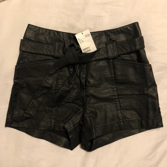 H&M Pants - Faux Leather Shorts H&M